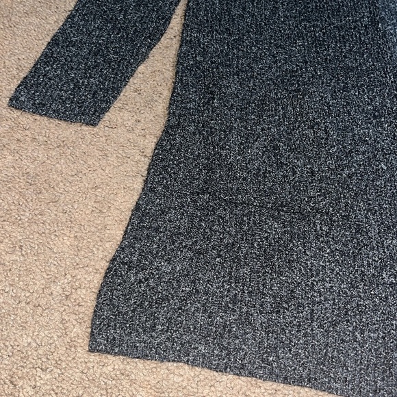 Eileen Fisher Silk Noil Stand Collar Cardigan Charcoal Medium - Picture 6 of 10